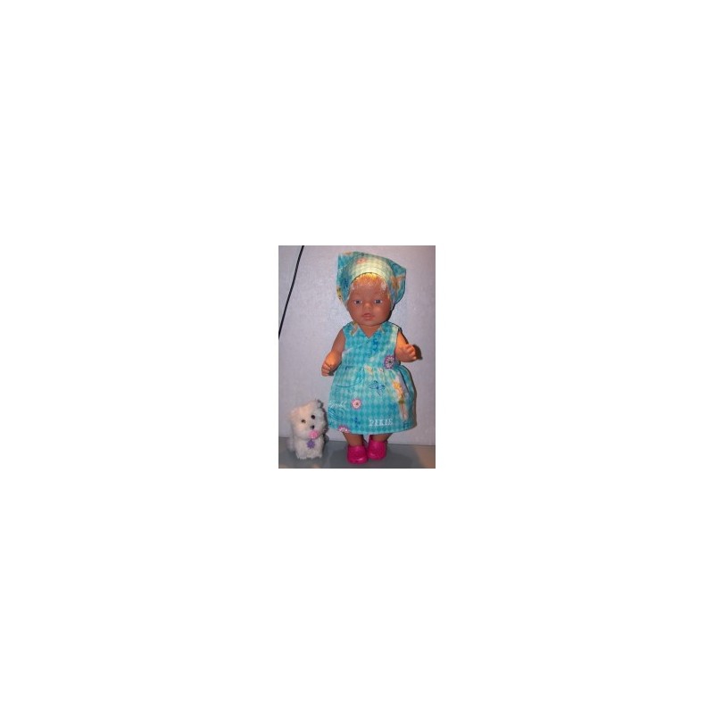 strandjurk tinkerbell geruit baby born 43cm