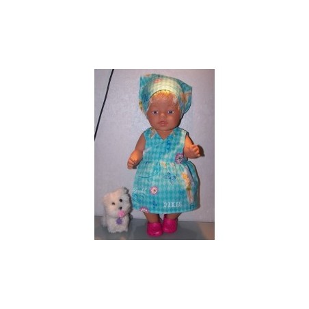 strandjurk tinkerbell geruit baby born 43cm