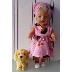 strandjurk dora roze baby born 43cm
