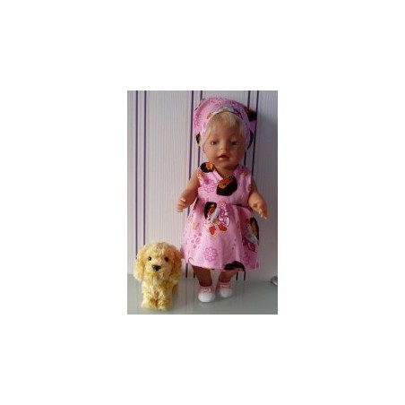 strandjurk dora roze baby born 43cm