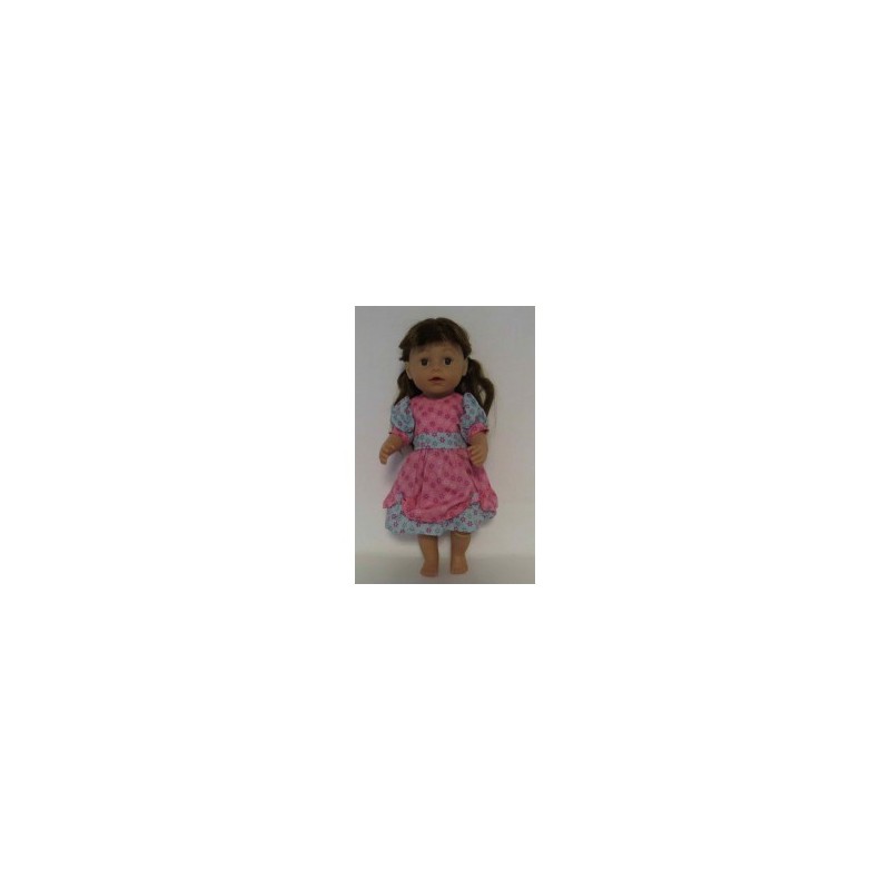 lievejurk roze groen gebloemd baby born 43cm
