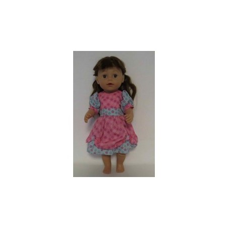 lievejurk roze groen gebloemd baby born 43cm