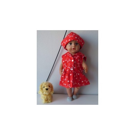 matrozenjurk rood sterren baby born 43cm