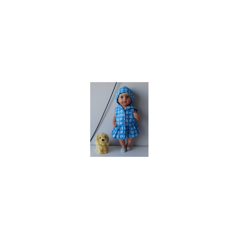 matrozenjurk blauw sterren baby born 43cm