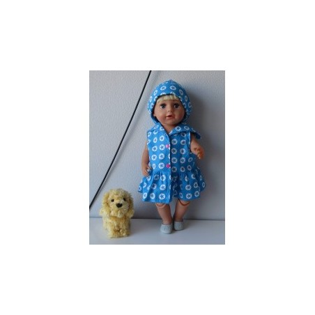 matrozenjurk blauw sterren baby born 43cm