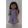 nettejurk blauw met bloemen baby born 43cm