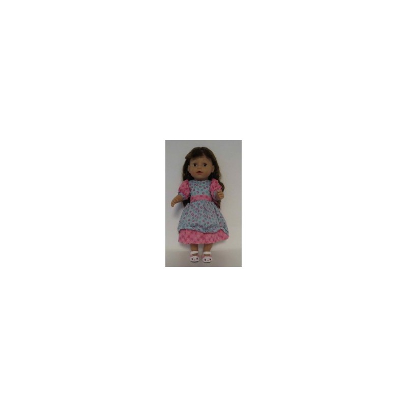 lievejurk roze groen bloemen baby born 43cm