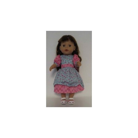 lievejurk roze groen bloemen baby born 43cm