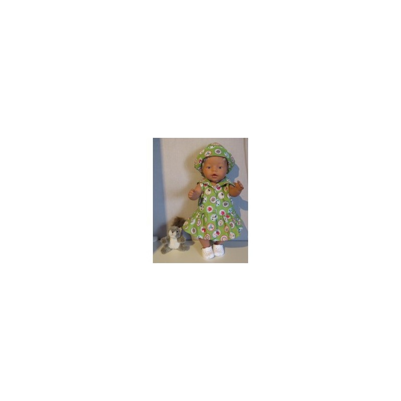 matrozenjurk groen dieren baby born 43cm