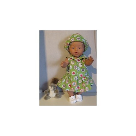 matrozenjurk groen dieren baby born 43cm