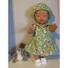 matrozenjurk groen dieren baby born 43cm