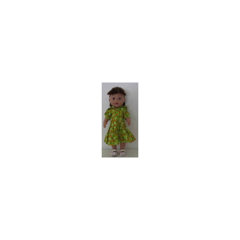 nettejurk groen met bloemen baby born 43cm