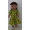 nettejurk groen met bloemen baby born 43cm