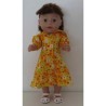 nettejurk geel met bloemen baby born 43cm