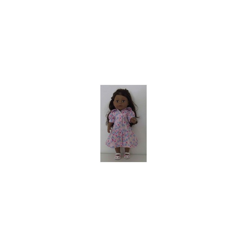 nettejurk roze met bloemen baby born 43cm
