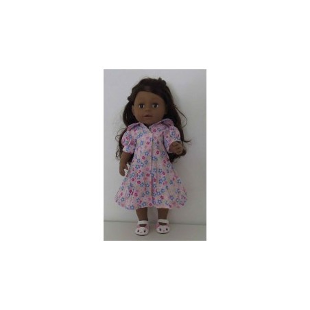 nettejurk roze met bloemen baby born 43cm