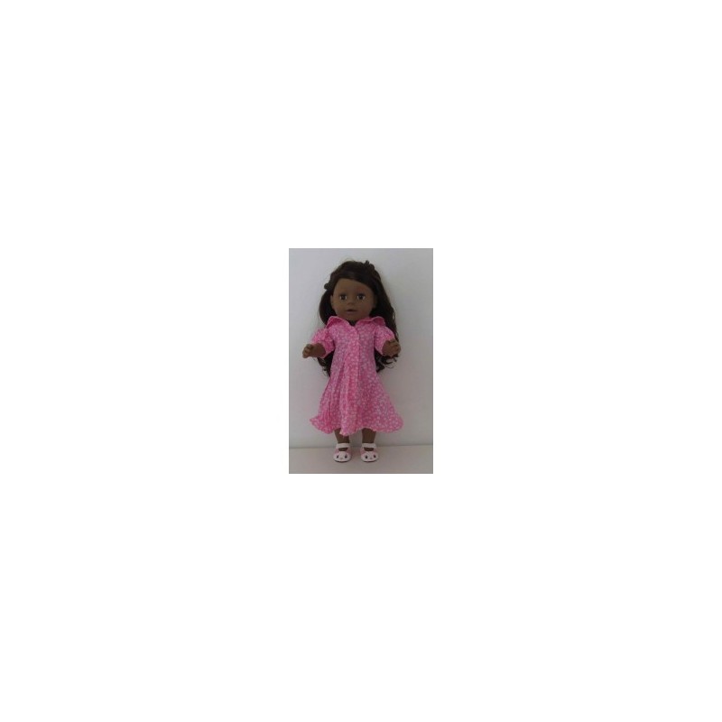 nettejurk roze met bloemen wit baby born 43cm