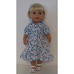 nettejurk met bloemen  baby born 43cm