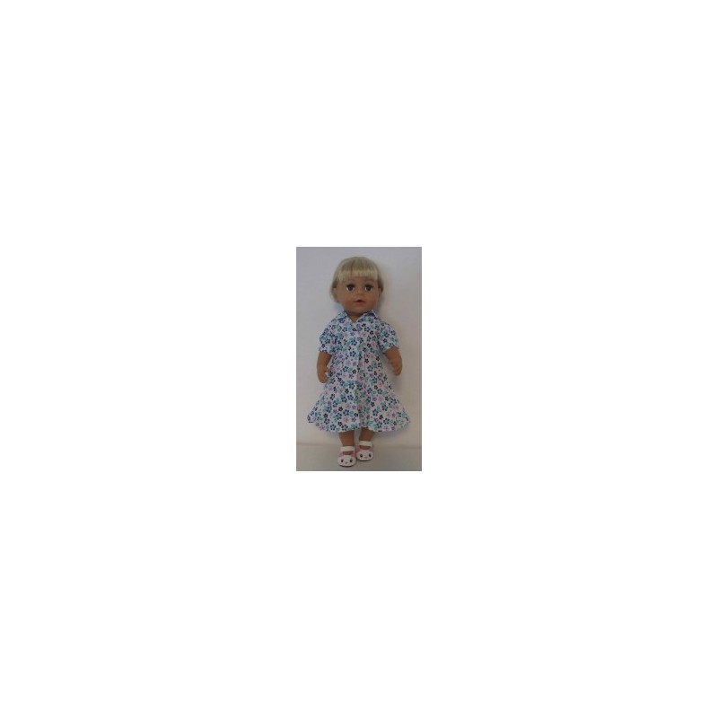 nettejurk met bloemen  baby born 43cm