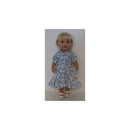 nettejurk met bloemen  baby born 43cm