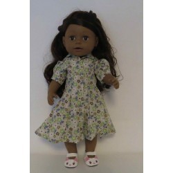 nettejurk bruin met bloemen baby born 43cm