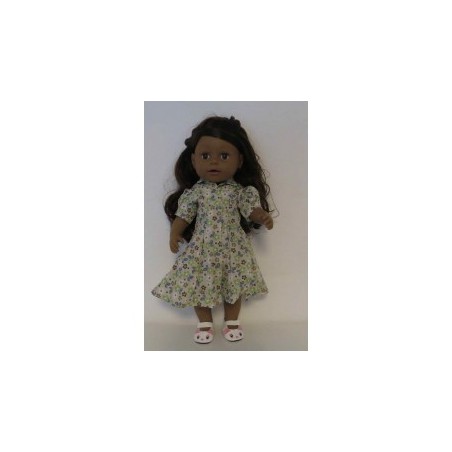 nettejurk bruin met bloemen baby born 43cm