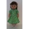 nettejurk groen met bloemen baby born 43cm