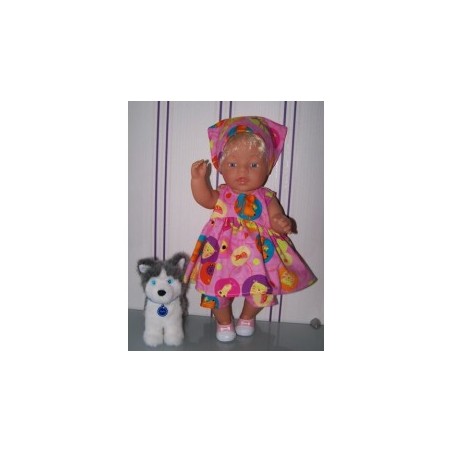 ballonjurk setje roze bos dieren baby born 43cm