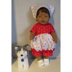 ballonjurk setje rood wit sterren baby born 43cm