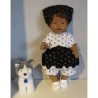ballonjurk zwart met wit setje baby born 43cm
