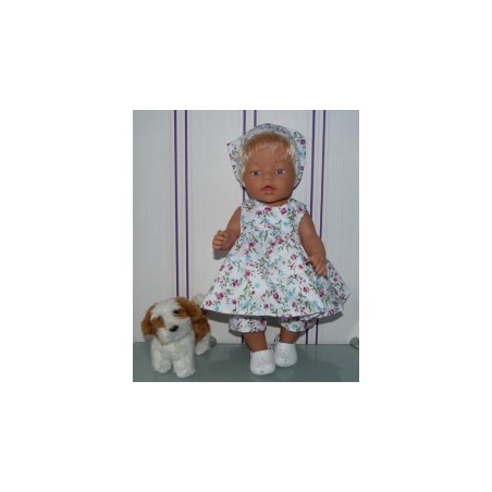 ballonjurk setje gebloemd baby born 43cm
