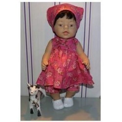 ballonjurk setje hipdepip hard roze baby born 43cm