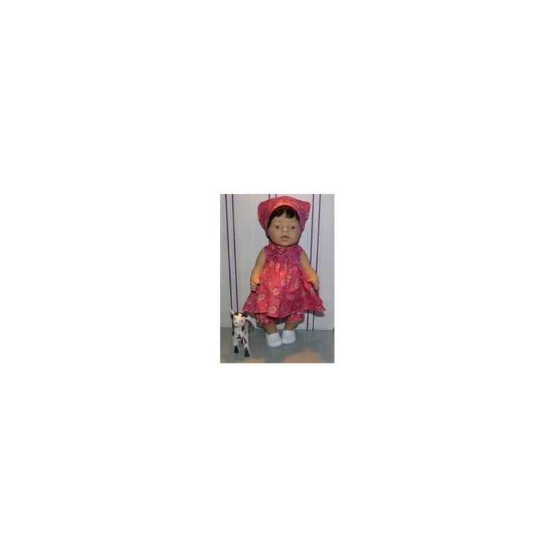 ballonjurk setje hipdepip hard roze baby born 43cm