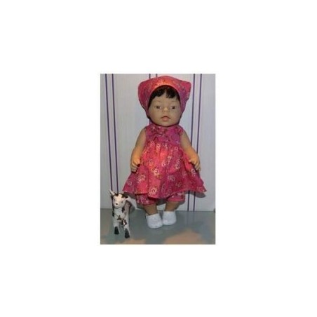 ballonjurk setje hipdepip hard roze baby born 43cm