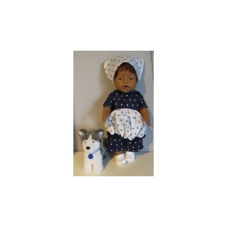 ballonjurk setje blauw wit met sterren  baby born 43cm