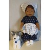 ballonjurk setje blauw wit met sterren  baby born 43cm