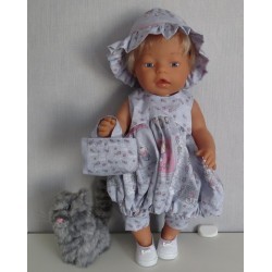 ballonjurk setje grijs matroeska baby born 43cm