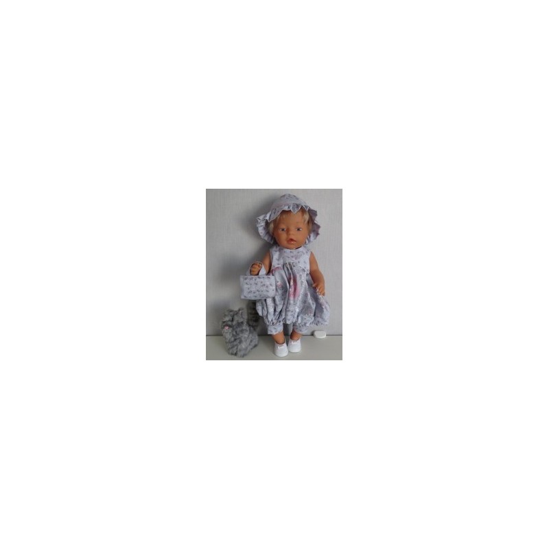 ballonjurk setje grijs matroeska baby born 43cm