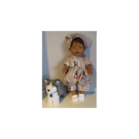 ballonjurk setje bruin hertje baby born 43cm