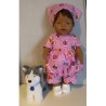 ballonjurk setje roze uilen baby born 43cm