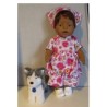 ballonjurk setje roze aardbeien baby born 43cm