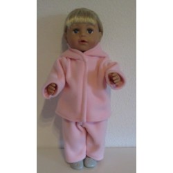 complete set roze met vogels wit baby born 43cm