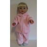 complete set roze met vogels wit baby born 43cm