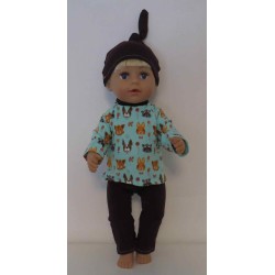 tricotpyjama dieren baby born 43cm