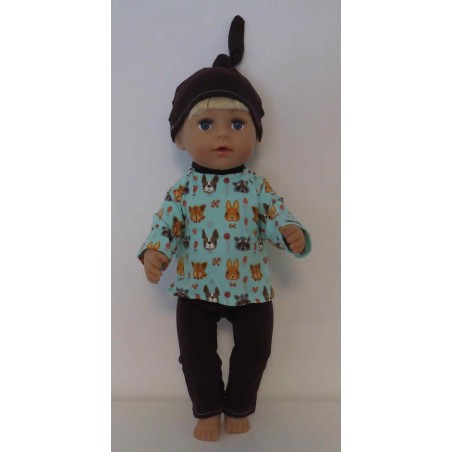 tricotpyjama dieren baby born 43cm