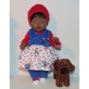 overslagjurk set holland met hartjes baby born 43cm