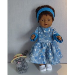 jeansjurk met blauw  baby born 43cm