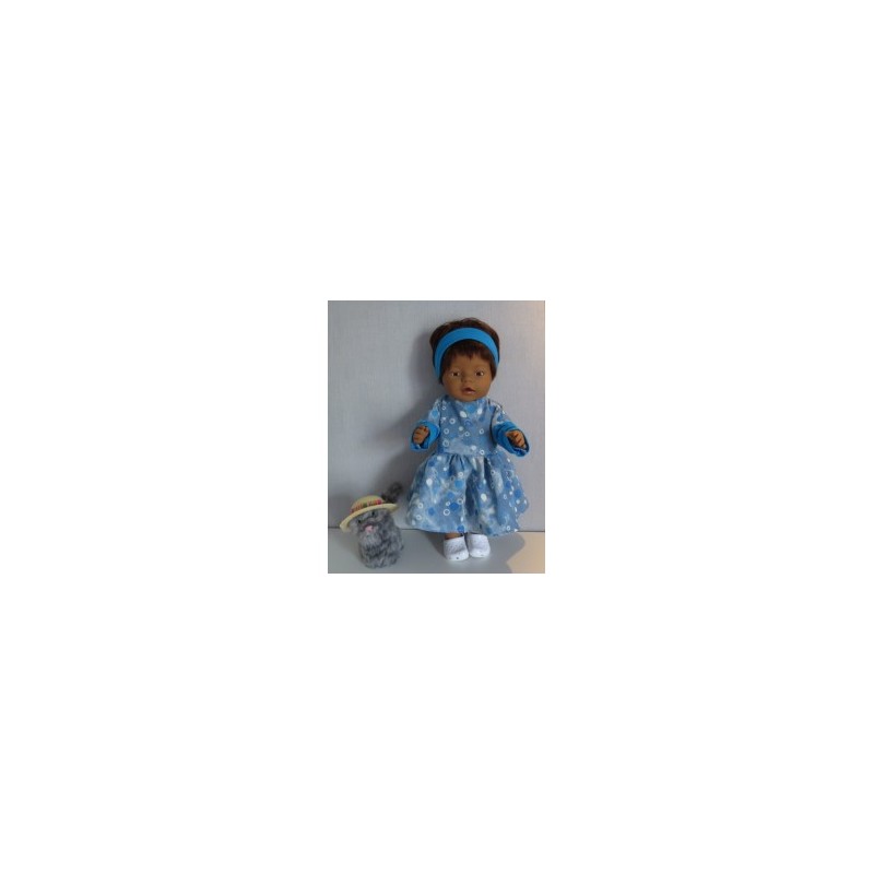 jeansjurk met blauw  baby born 43cm