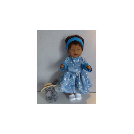 jeansjurk met blauw  baby born 43cm