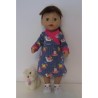 overslagjurk blauw eenhoorn baby born 43cm
